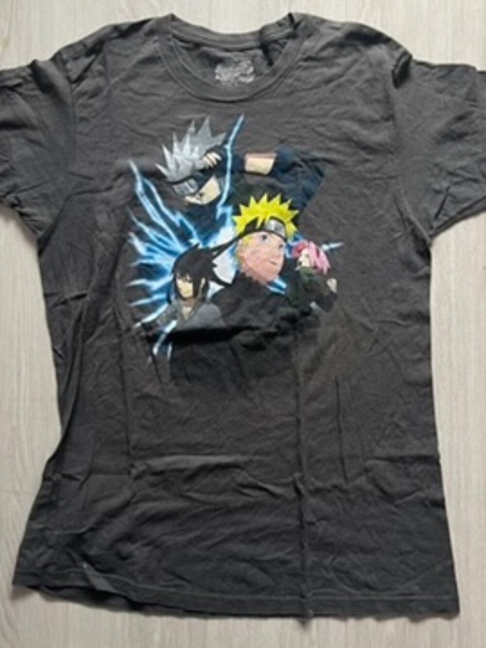 Y2K Naruto Shippuden Tee 2002 Team 7 Kakashi Collectible Sakura Sasuke Anime